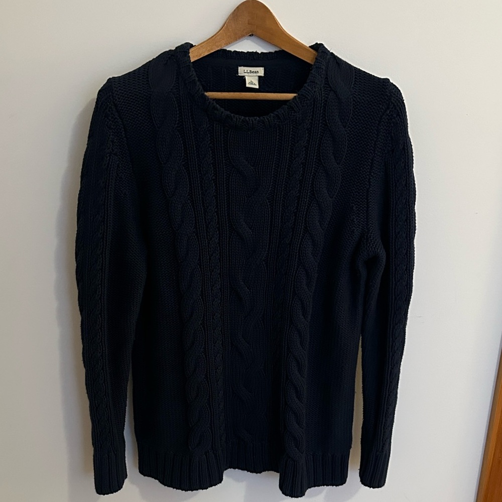 Vintage L.L. Bean Classic Cable Knit Sweater Size Large